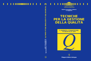 TECNICHE PER LA GESTIONE DELLA QUALITÀ