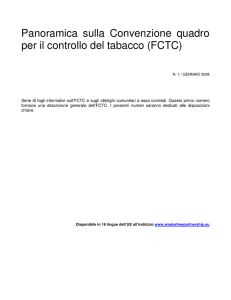 Panoramica sulla Convenzione quadro per il controllo del tabacco