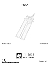 Manuale d`uso User Manual Made in Italy