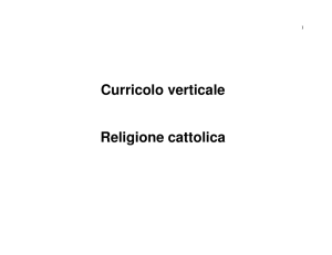 Curricolo verticale Religione cattolica