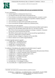 Consulta il calendario provvisorio delle lezioni