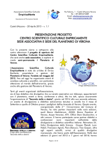 presentazione progetto centro scientifico culturale empiricamente