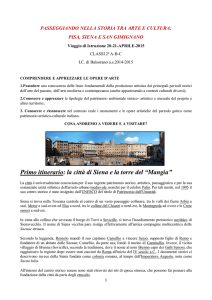 Primo itinerario: la città di Siena e la torre del “Mangia”