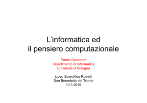 Informatica e pensiero computazionale