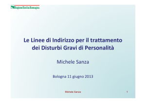 Le Linee di Indirizzo per il trattamento dei Disturbi Gravi di Personalità