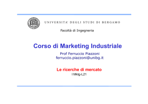 Le ricerche di mercato - Università degli studi di Bergamo