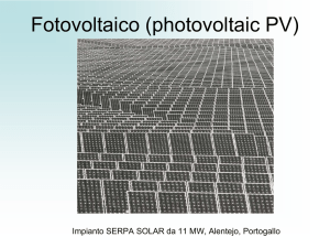 Fotovoltaico (photovoltaic PV)