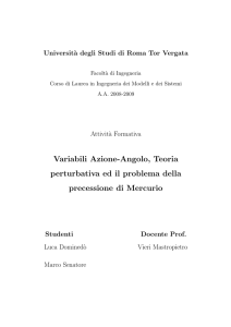 Variabili Azione-Angolo, Teoria perturbativa ed il problema della