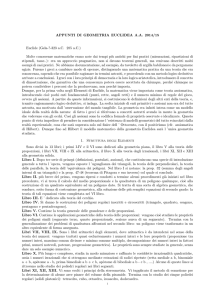 APPUNTI DI GEOMETRIA EUCLIDEA AA 2014/15 Euclide