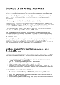 Strategie di Marketing: premessa - Il Blog sul Web Marketing di