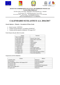 calendario scolastico as 2016/2017 - Pirandello"