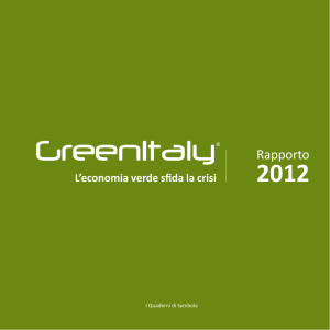 Rapporto GreenItaly 2012
