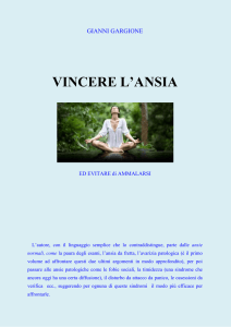 vincere l`ansia - LA SCIENZA del BUON GOVERNO