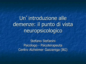 Neuropsicologia delle demenze - Psicoterapeuta