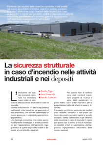 La sicurezza strutturale in caso d`incendio nelle attività industriali e