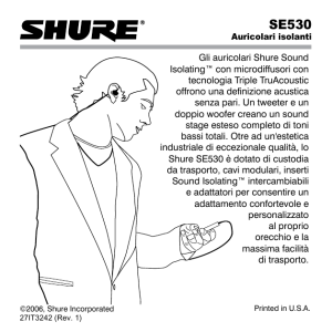 Shure SE530 User Guide Italian