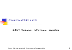 Generazione elettrica a bordo Sistema alternatore