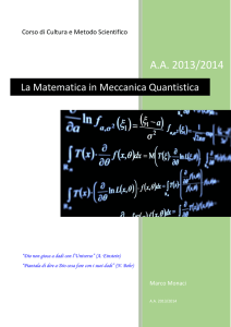 La matematica in meccanica quantistica (dispensa