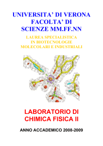 UNIVERSITA` DI VERONA FACOLTA` DI SCIENZE MM.FF.NN