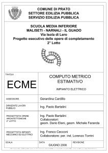 Computo Metrico Estimativo - Impianto Elettrico