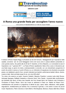 A Roma una grande festa per accogliere l`anno nuovo