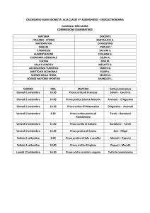 CALENDARIO ESAMI IDONEITA` ALLA CLASSE V^ ALBERGHIERO