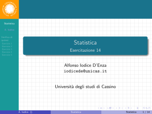 Statistica - Esercitazione 14