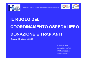 Il ruolo del Coordinamento Ospedaliero