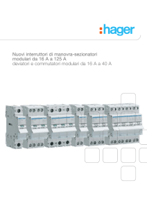 Nuovi interruttori di manovra-sezionatori modulari da 16 A a