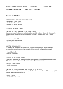 1 bi disciplina: italiano prof. nicolo` aurora parte i