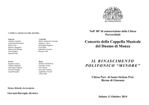 Concerto della Cappella Musicale del Duomo di Monza IL