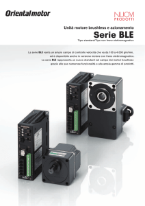 Unità motore brushless e azionamento Serie BLE