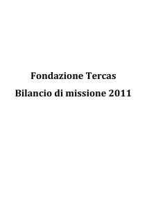 Fondazione Tercas Bilancio di missione 2011