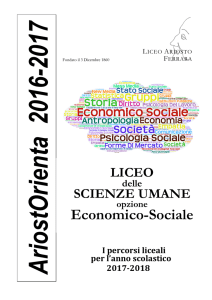 AriostOrienta 2016 - Economico Sociale