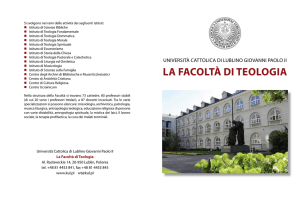 la facoltà di teologia