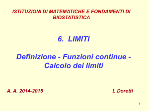 Limiti di funzioni