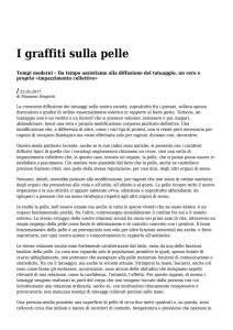 Azione - Settimanale di Migros Ticino I graffiti sulla pelle