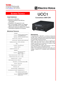 Convertitore USB Convertitore USB-CAN SCHEDA TECNICA
