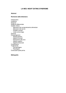 la nes: night eating syndrome - Dr.ssa Enza Sansone Specialista in