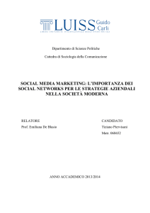 SOCIAL MEDIA MARKETING: L`IMPORTANZA DEI SOCIAL