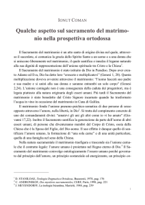 Ionut Coman, Qualche aspetto del sacramento del matrimonio nella