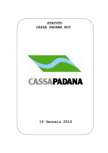 STATUTO CASSA PADANA BCC 19 Gennaio 2016