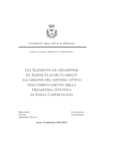 Gli Eléments de géométrie di Alexis-Claude Clairaut all`origine del