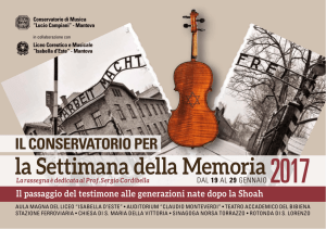 la Settimana della Memoria - Conservatorio di Musica "Lucio