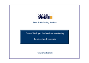 Smart Work per la direzione marketing Le ricerche di mercato