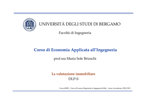 La valutazione immobiliare - Università degli studi di Bergamo