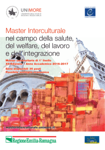 del 2016-2017 - Master Interculturale nel campo della salute, del