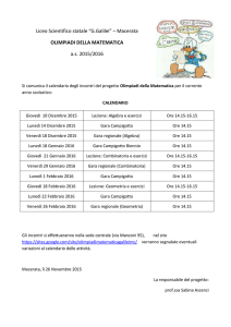 olimpiadi matematica Incontri 2015