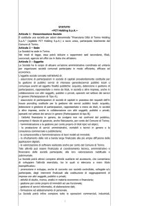 STATUTO «FCT Holding S.p.A.» Articolo 1