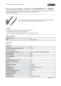 Cavo sensore-attuatore - SAC-5P- 3,0-PUR/M12FR-3L